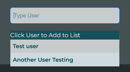 The names of the users will be available to select the user.