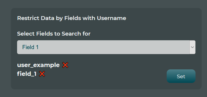 The two fields we have selected that might hold the username.
