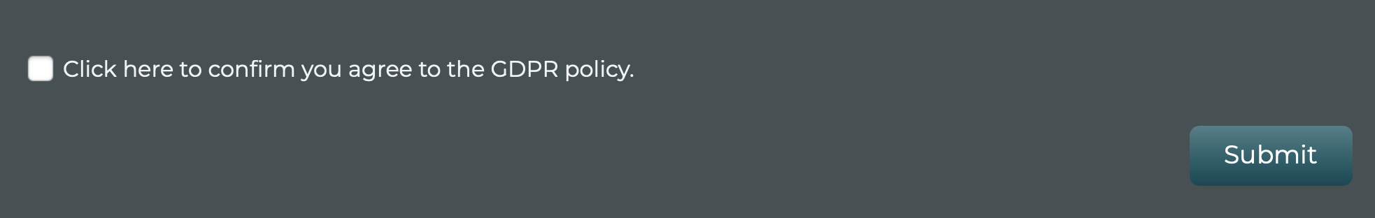 A standard checkbox where the checked and unchecked values are defined when building the field itself.