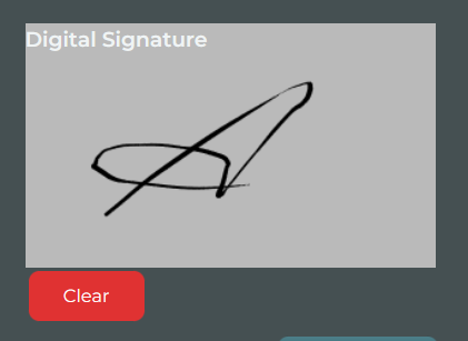 Clicking "Apply" saves the signature. However the data will not be fully saved until you submit the form.