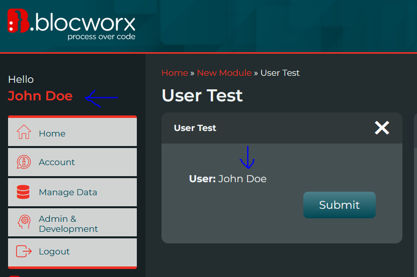 In this example, the Full Name has been chosen as the value for the field.